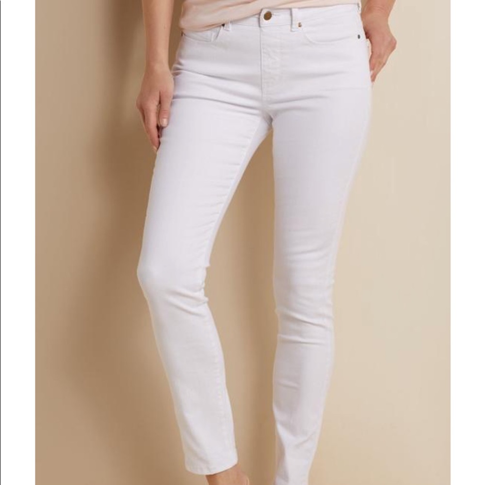 Soft surroundings White denim leggings size 2X